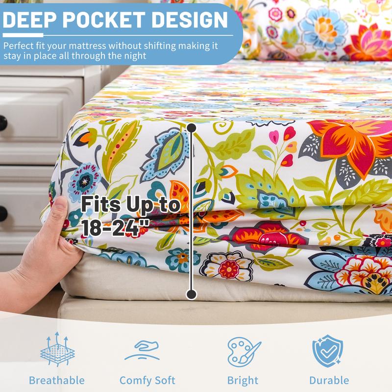 Ultra Soft Breathable Floral Sheets